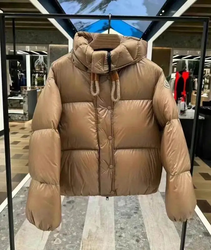 Moncler Women's Black Hooded Puffer Jacket With Brand Detailing And Warmth