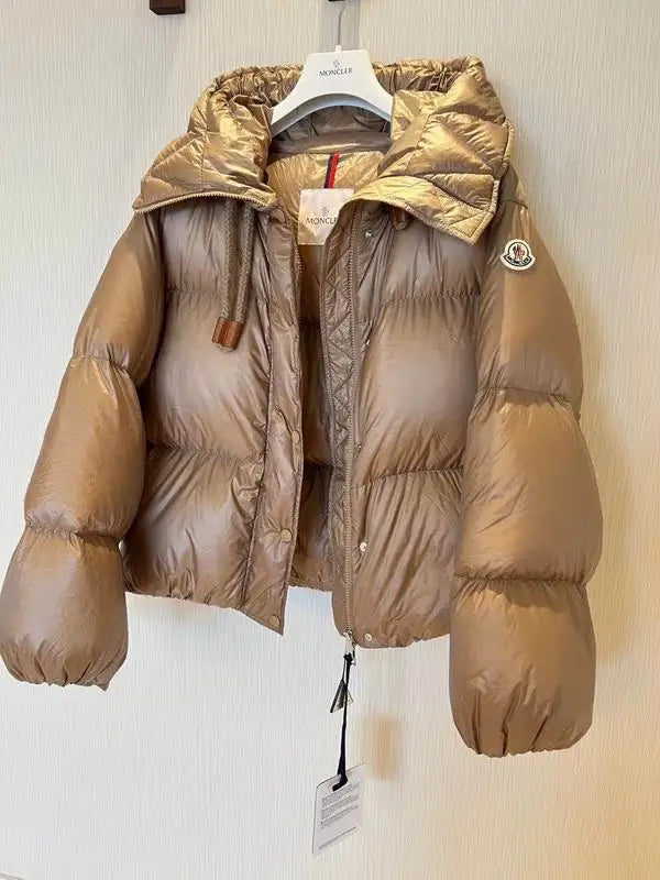 Moncler Women's Black Hooded Puffer Jacket With Brand Detailing And Warmth