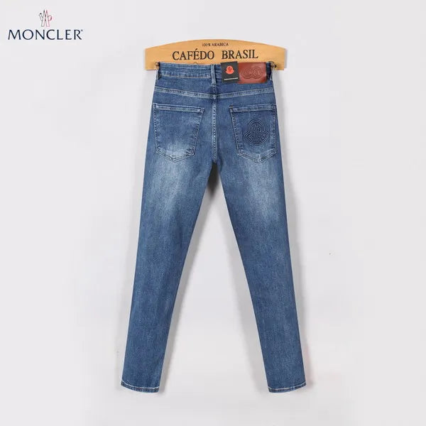Moncler Men's Dark Blue Denim Jeans with Premium Craftsmanship