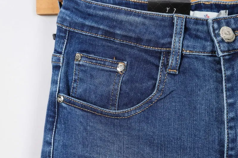 Moncler Men's Dark Blue Denim Jeans with Premium Craftsmanship