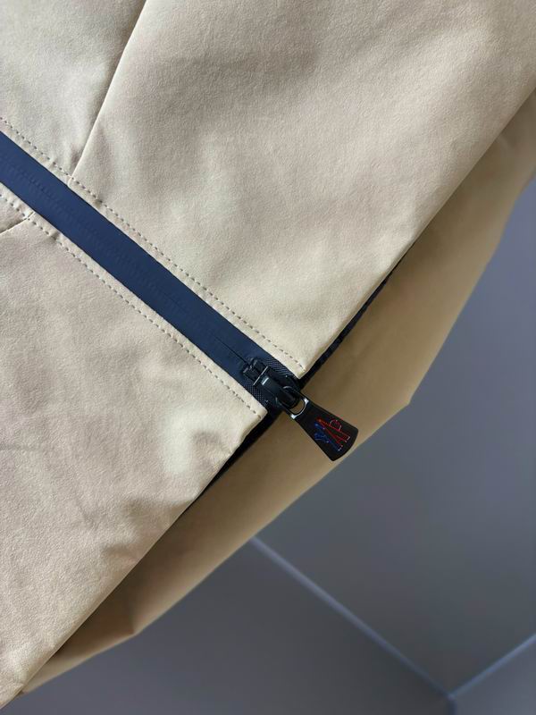 Moncler Grenoble Beige Hooded Windbreaker Jacket for Men