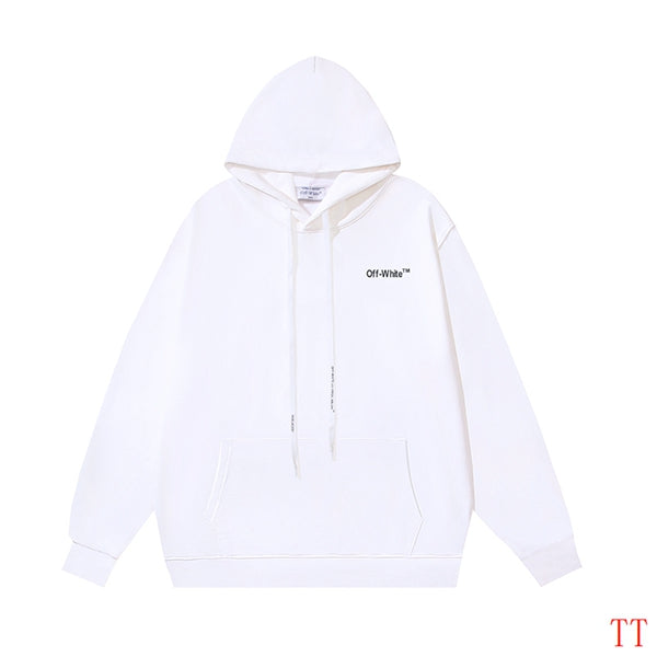 Off-White Black Hoodie with Minimalist Logo for Trendy Streetwear Aesthetics