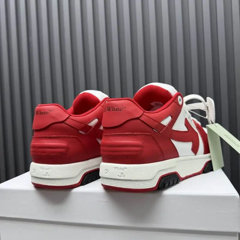 Red And White Off White Low Top Sneakers For Stylish Outfits