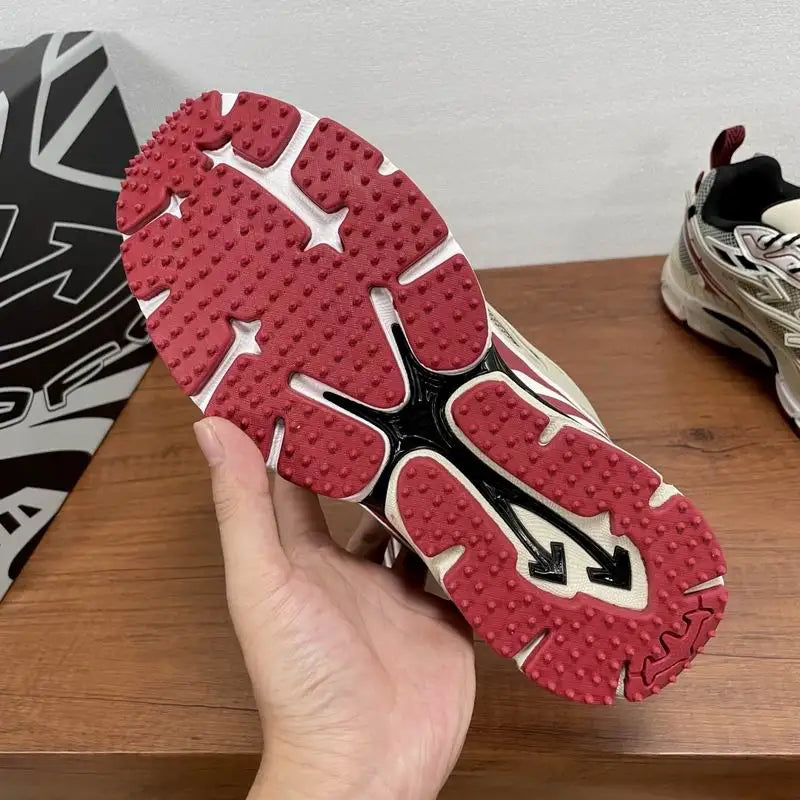 Multicolor Off White Athletic Sneakers For Trendy Sports Style