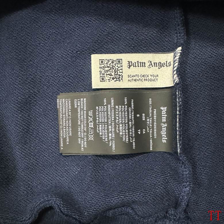 Palm Angels Navy Hoodie Featuring I AM NOT LOST SUMMER24 Graphic Print and Hooded Design