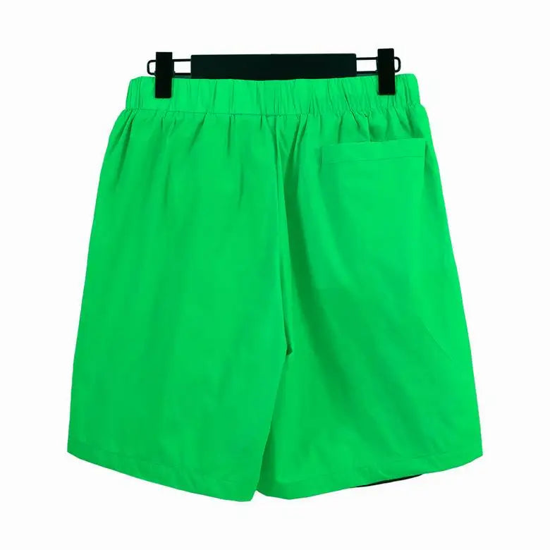 Palm Angels Bright Green Casual Shorts With Brand Logo