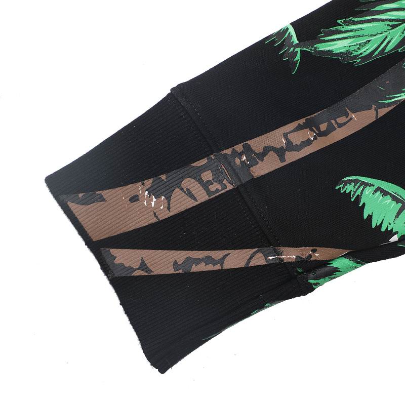 Palm Angels Cream Hoodie with Palm Tree Prints and Flame - styled Palm Lettering