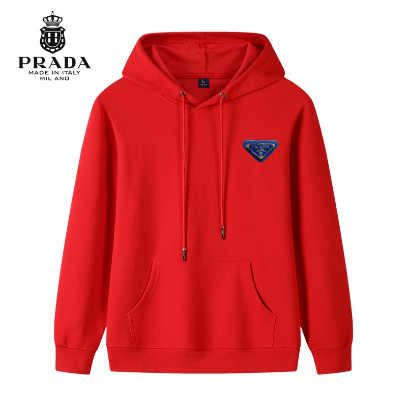 Prada Blue Hoodie With Classic Design And Premium Comfort For Fashion Enthusiasts