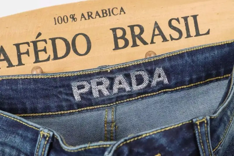 Prada Men's Blue Denim Jeans With Classic Design And Premium Craftsmanship