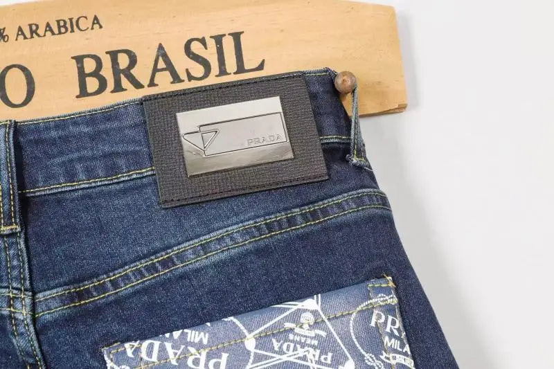 Prada Men's Blue Denim Jeans With Classic Design And Premium Craftsmanship