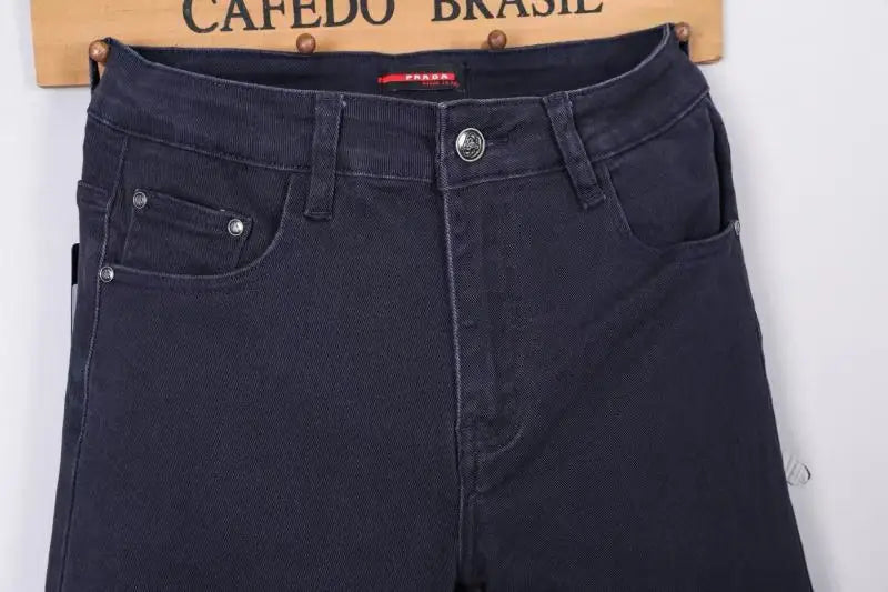 Prada Men's Dark Blue Denim Jeans With Sleek Design And Premium Quality