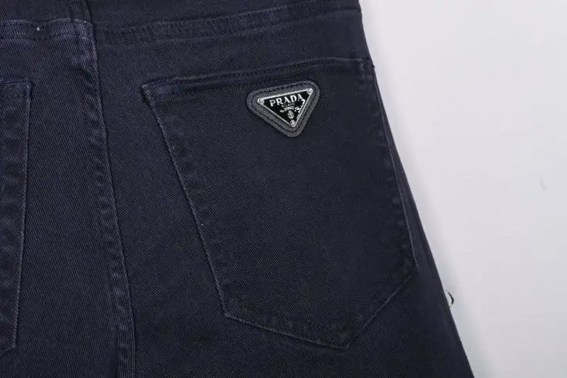 Prada Men's Dark Blue Denim Jeans With Sleek Design And Premium Quality