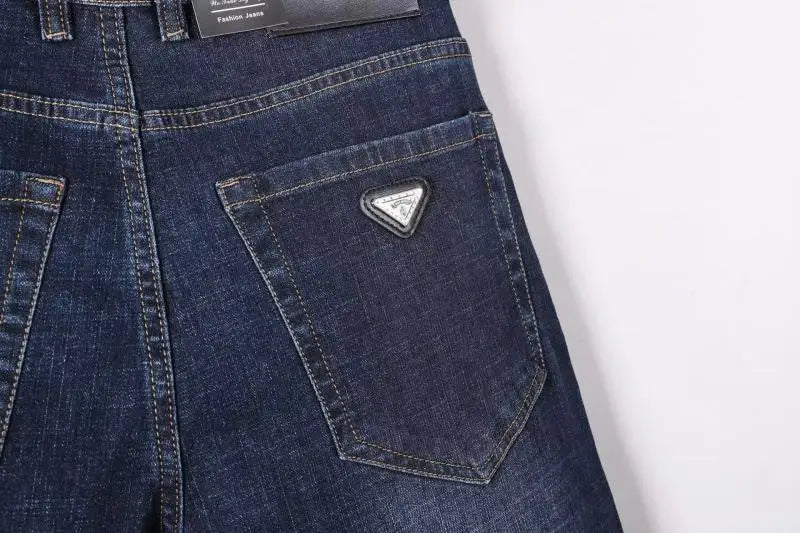 Prada Men's Dark Blue Denim Jeans With Classic Style And Premium Craftsmanship