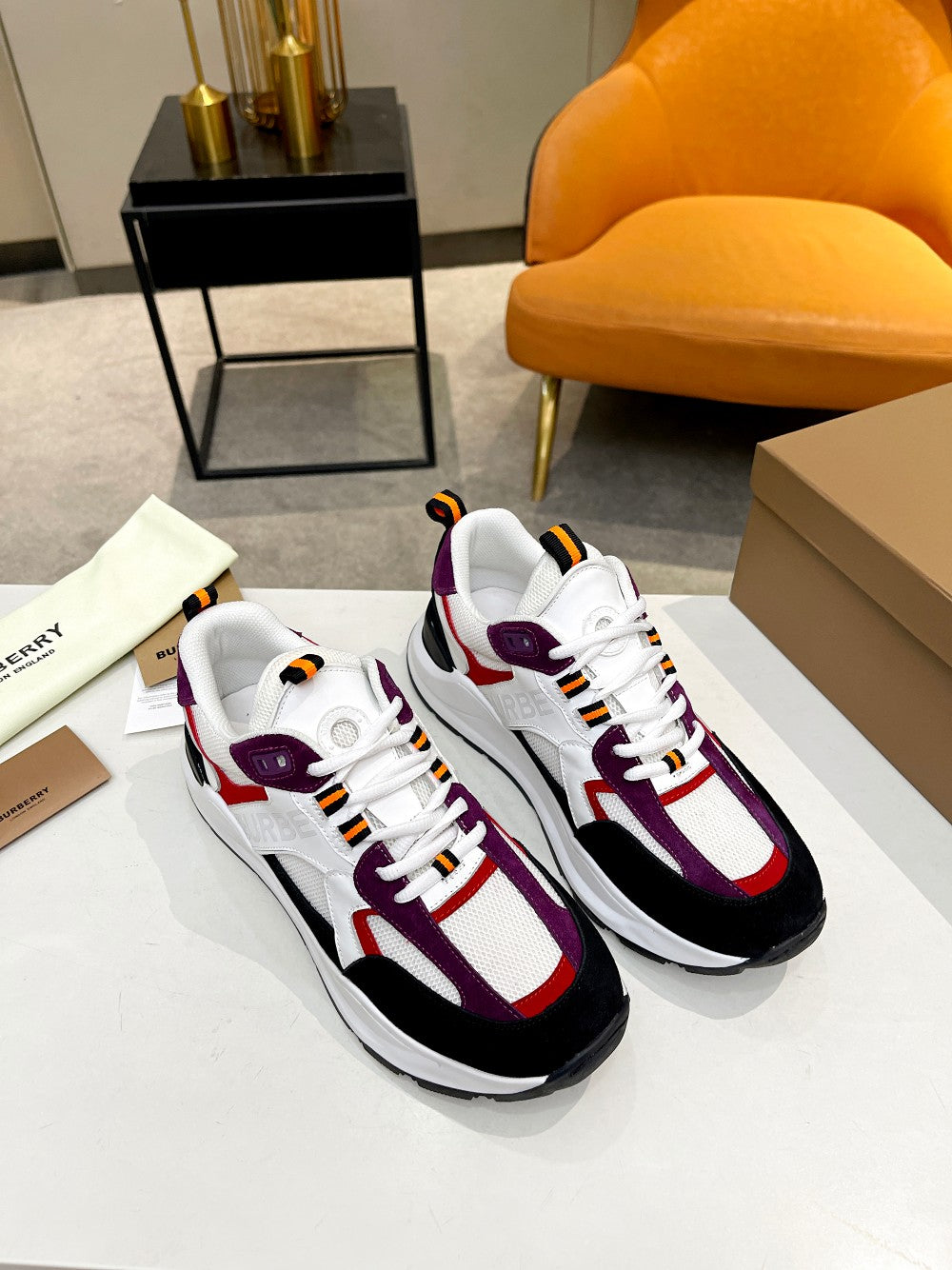Burberry Color - Block Sneakers For Vibrant Casual Fashion