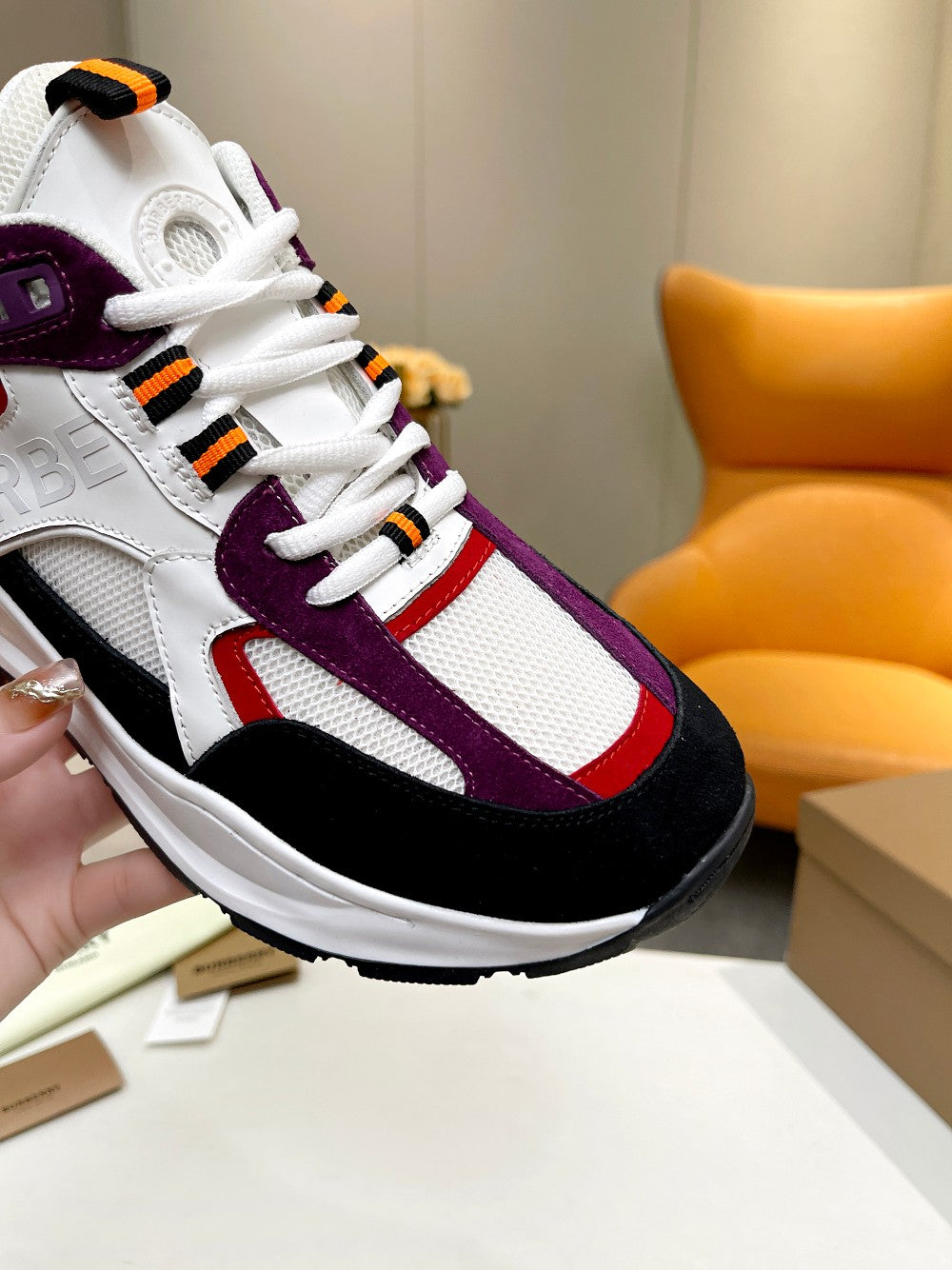 Burberry Color - Block Sneakers For Vibrant Casual Fashion