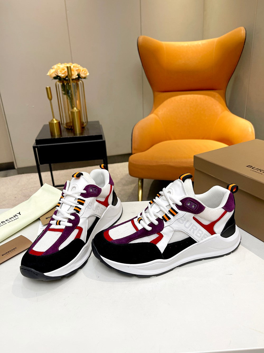 Burberry Color - Block Sneakers For Vibrant Casual Fashion