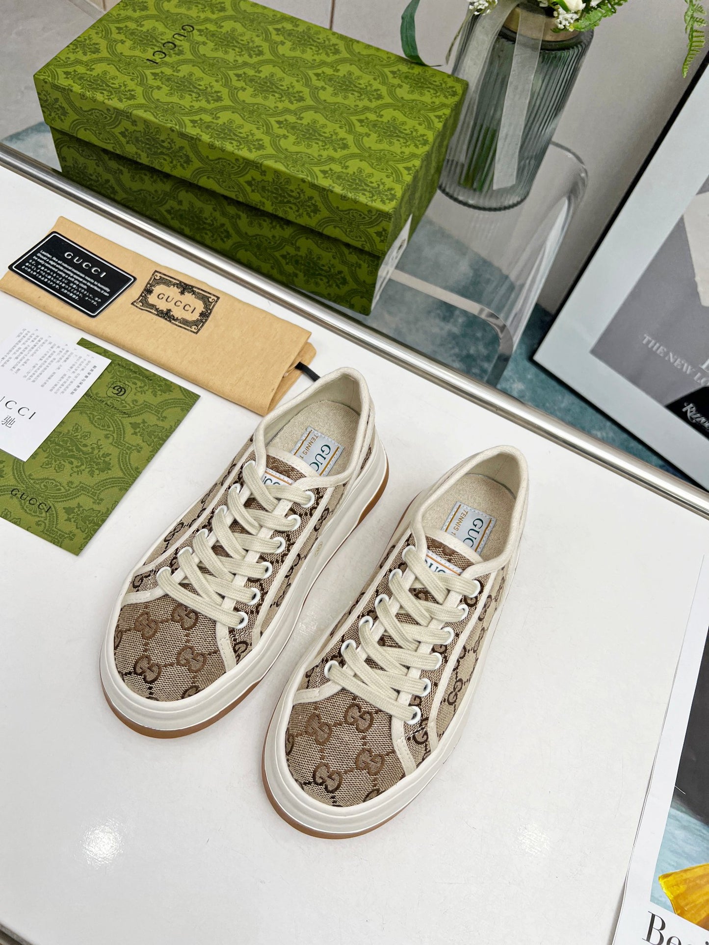 Gucci Women's GG Canvas Platform Sneakers For Fashion - Forward Looks