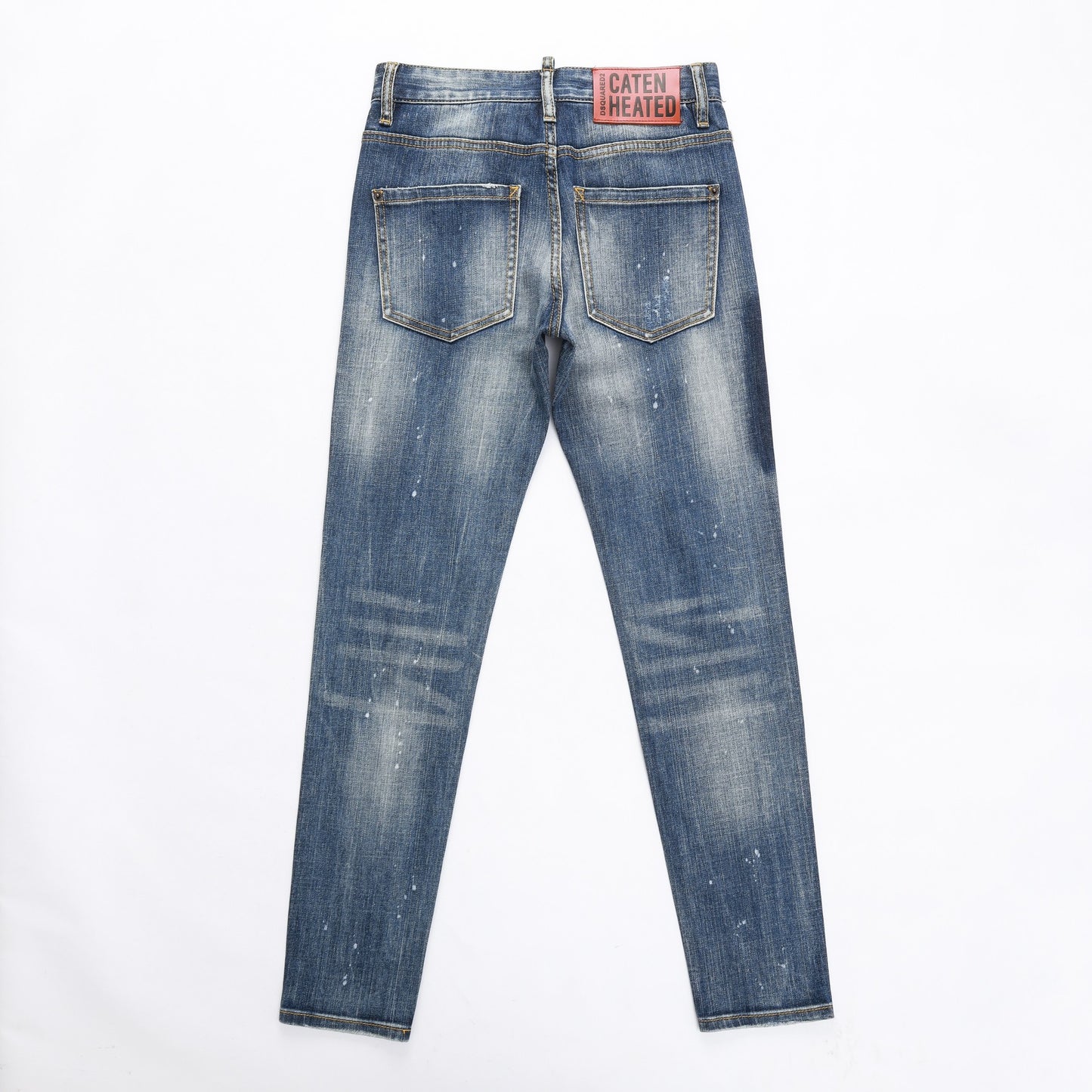 Men's Dsquared2 Distressed Denim Jeans with Rips and Patches