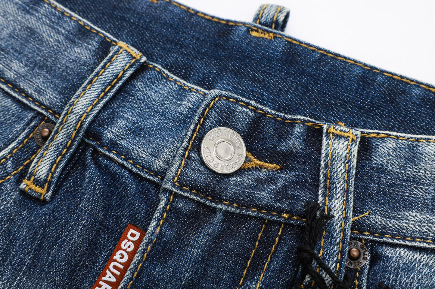 Men's Dsquared2 Distressed Denim Jeans with Rips and Patches