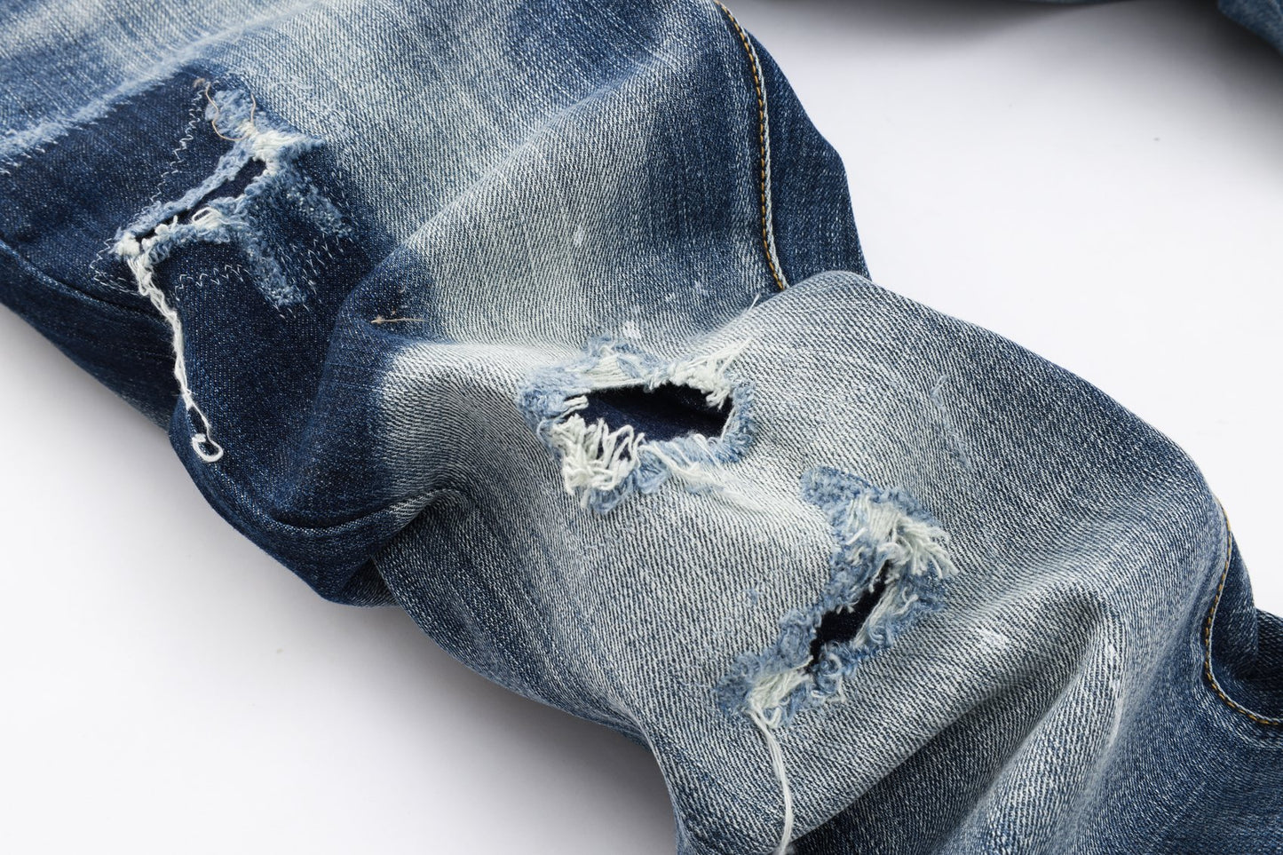 Men's Dsquared2 Distressed Denim Jeans with Rips and Patches