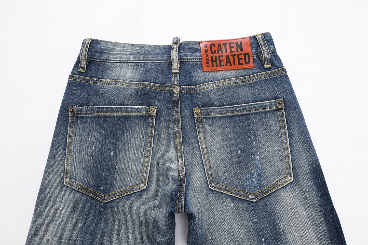 Men's Dsquared2 Distressed Denim Jeans with Rips and Patches