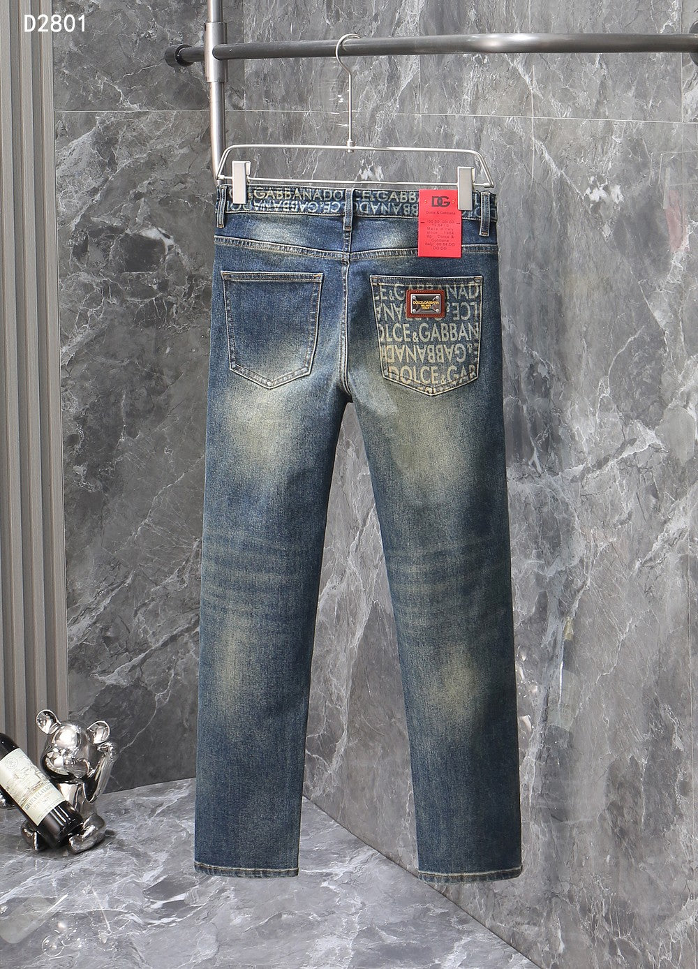 Dolce & Gabbana Light Blue Denim Jeans With Branded Waistband