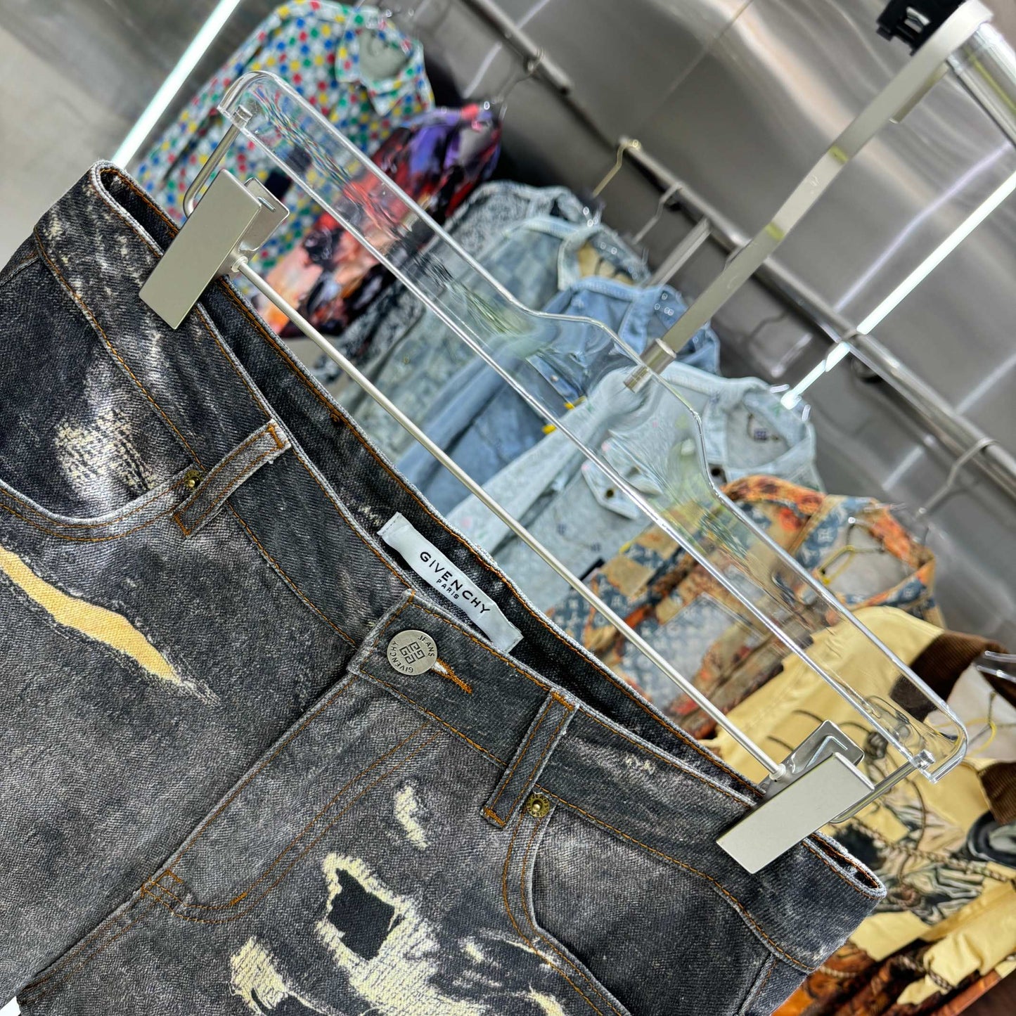 Givenchy Distressed Denim Jeans With Unique Patchwork For Edgy Fashion