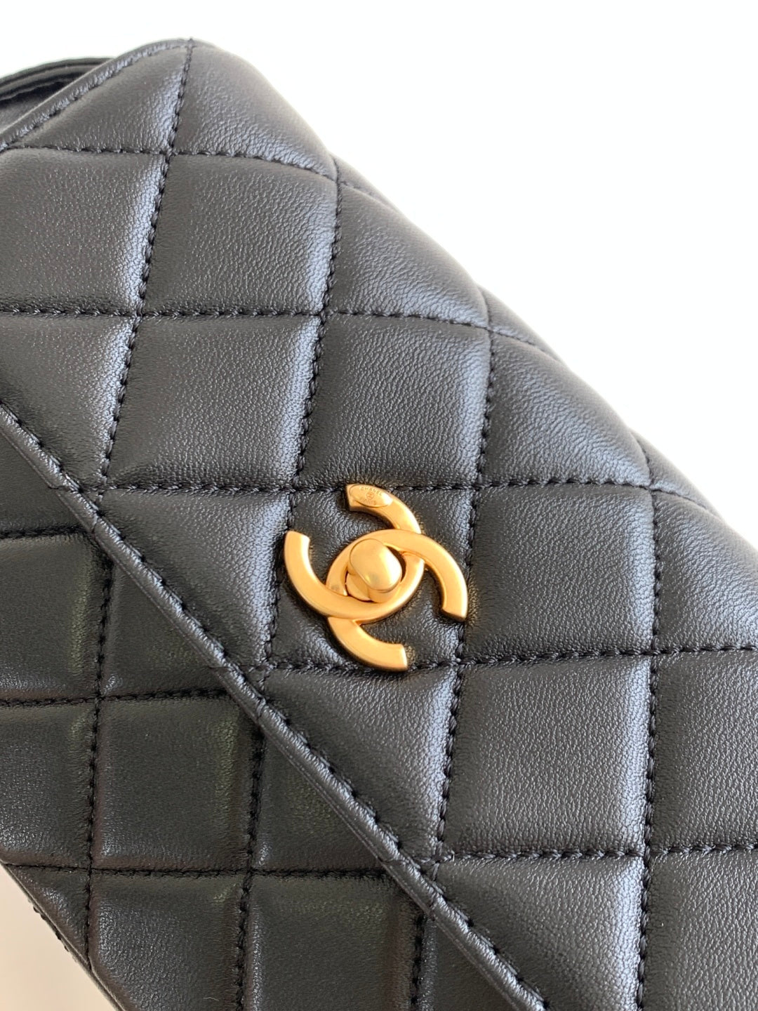 Chanel Black Quilted Leather Belt Bag With Gold CC Logo For Fashionable Looks L4679