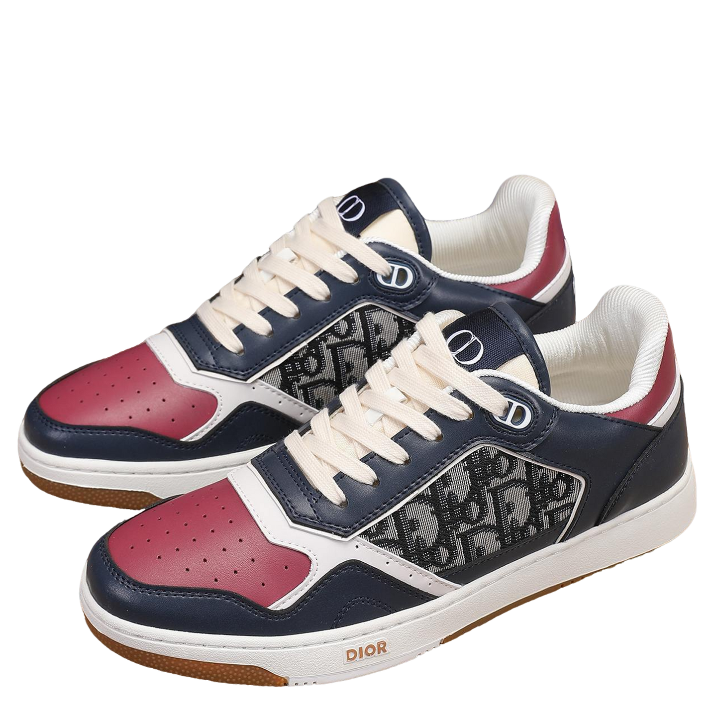 Dior Mens Sneakers Luxury Leather Casual Shoes With Oblique Pattern