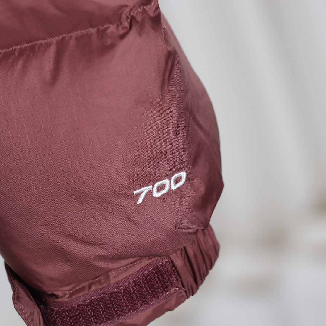 The North Face 1996 Retro Nuptse Burgundy Puffer Jacket for Winter Warmth