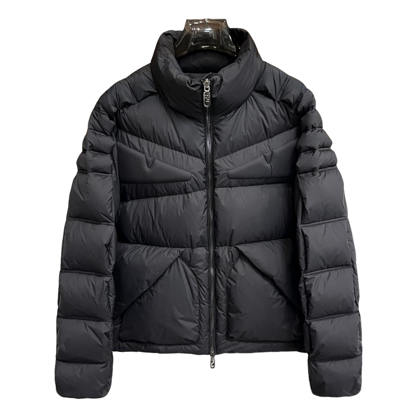 Fendi Black High - Neck Down Jacket For Chic Winter Warmth