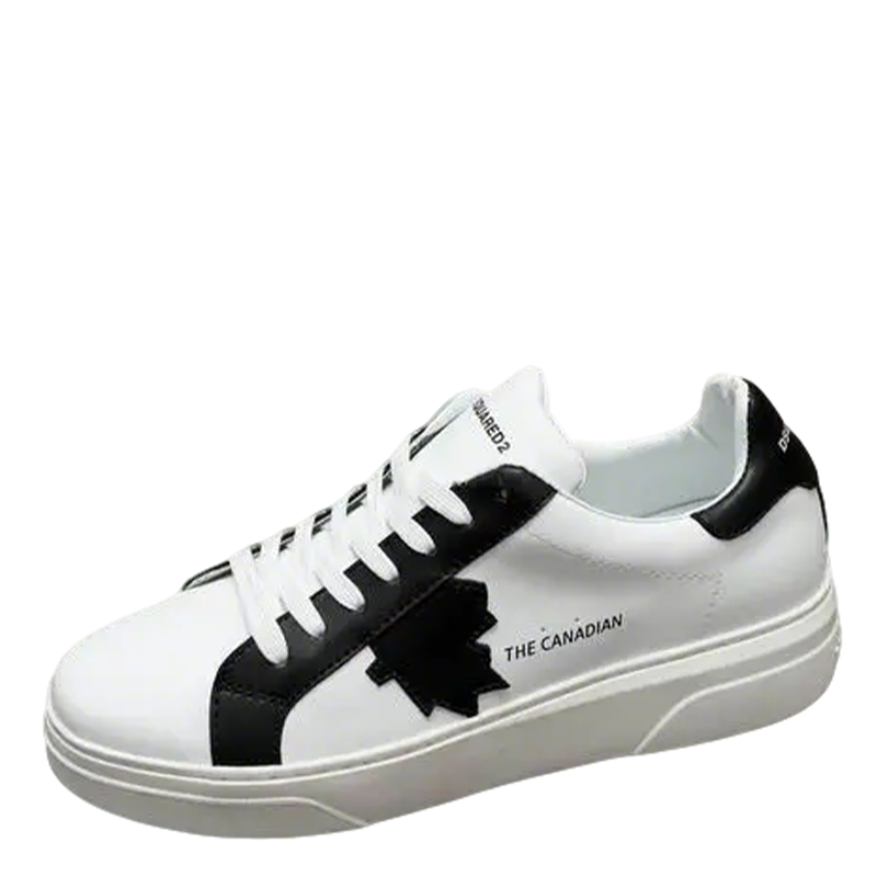 DSQUARED2 White And Black Casual Sneakers With "THE CANADIAN" Text