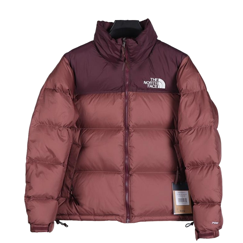 The North Face 1996 Retro Nuptse Burgundy Puffer Jacket for Winter Warmth