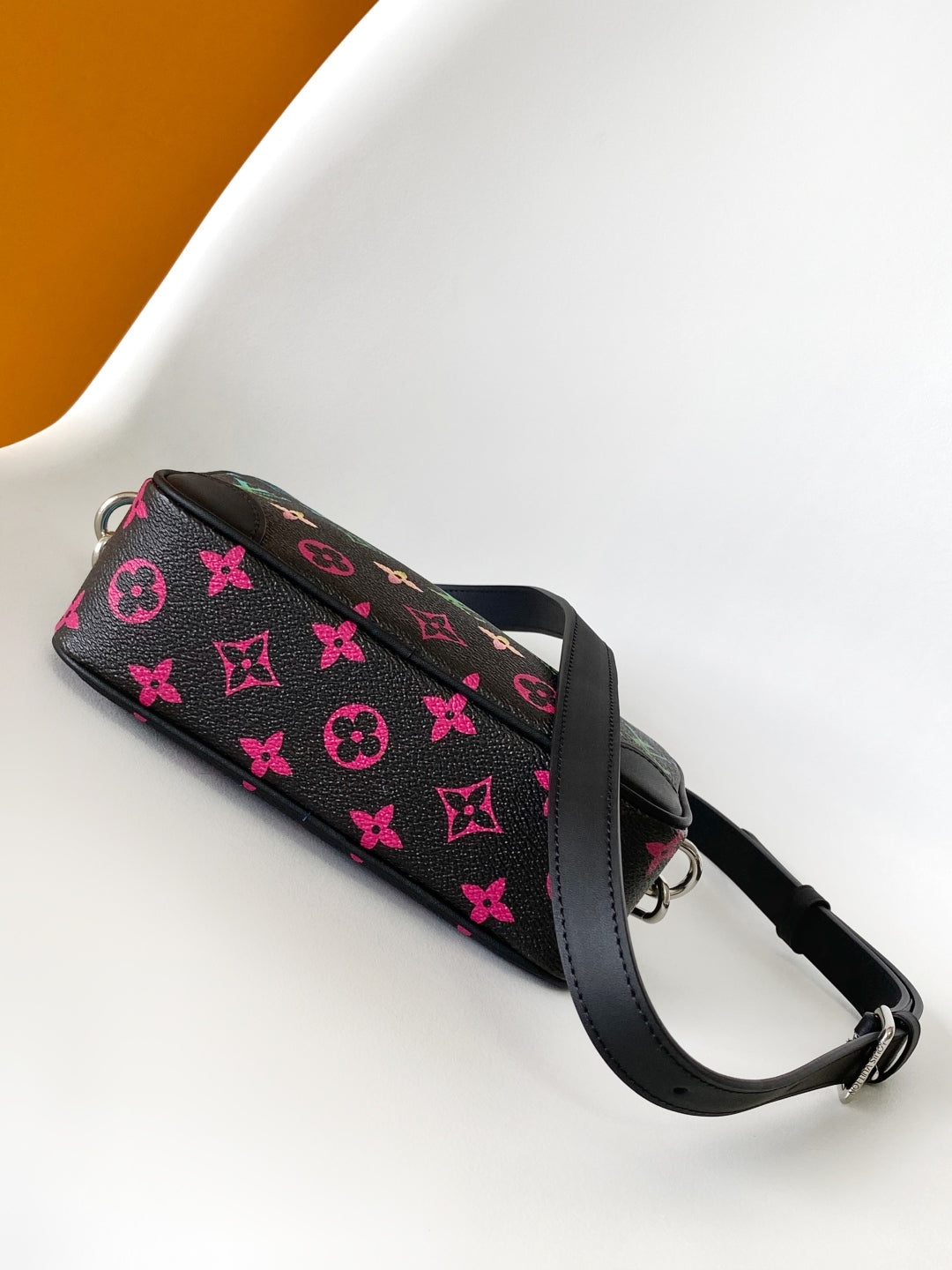 Colorful Louis Vuitton Crossbody Bag With Multicolor Monogram Pattern And Adjustable Strap