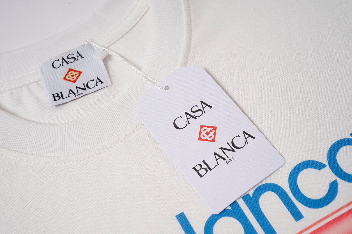 Casablanca Black/White/Pink Tennis Club T - Shirt With Colorful Triangle Graphic Design