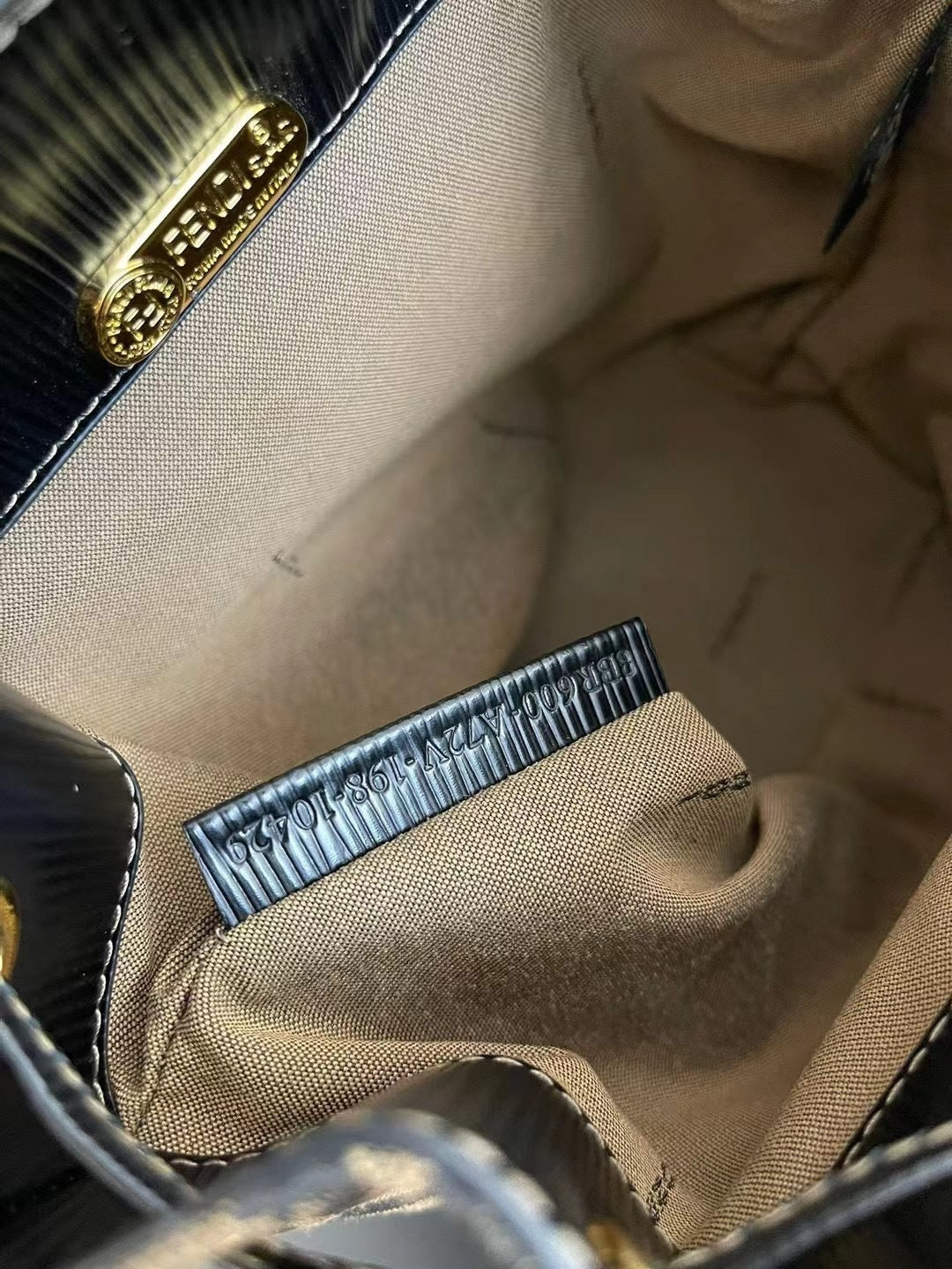 Elegant Fendi Mini Backpack With Iconic FF Pattern And Gold - Tone Hardware 185