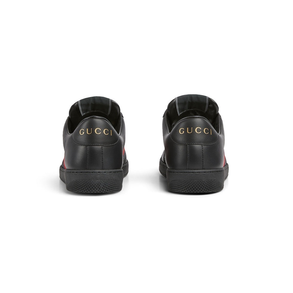 Gucci Unisex Sneakers With Iconic Web Stripes And GG Embossed Leather