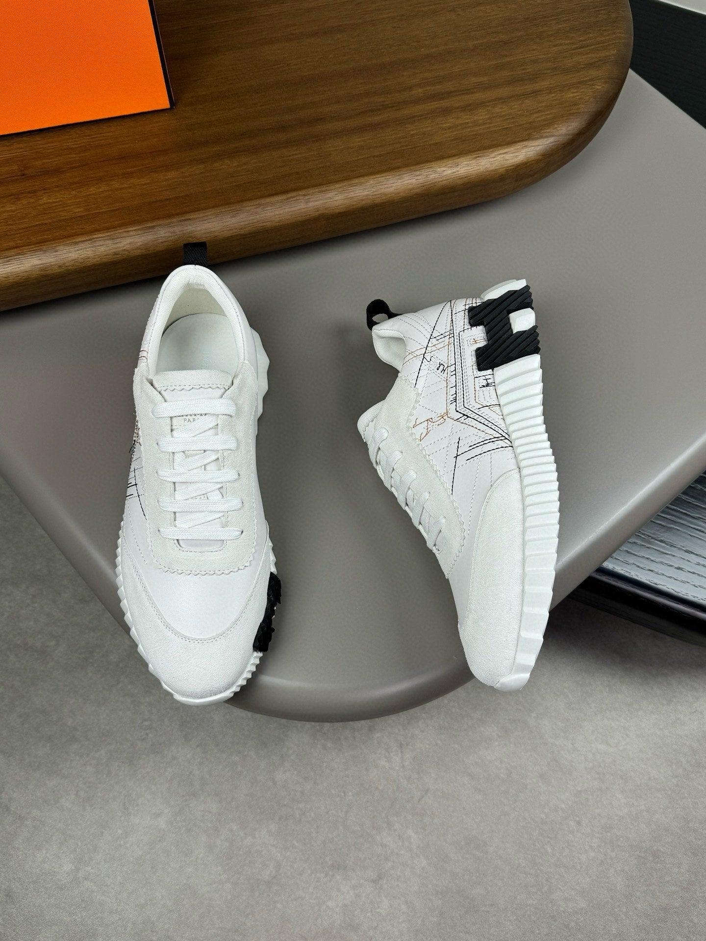 Hermes Men's Sneakers Luxury Leather Fashion Sneakers