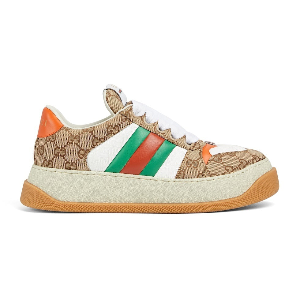 Gucci Unisex Sneakers With GG Monogram And Web Stripes