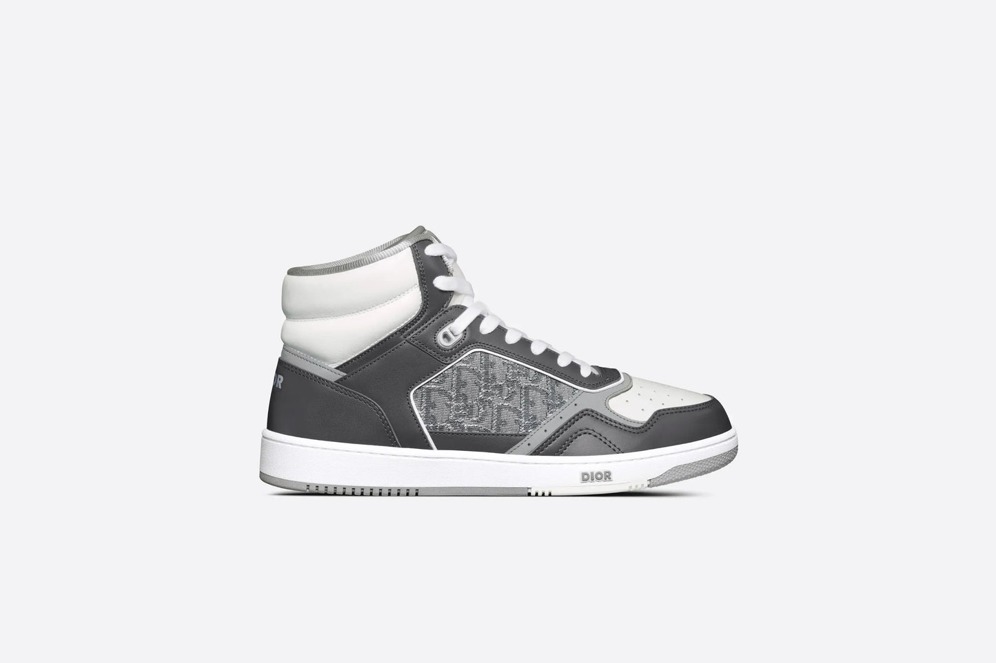 Dior Men's High Top Sneakers with Oblique Pattern and Adjustable Strap