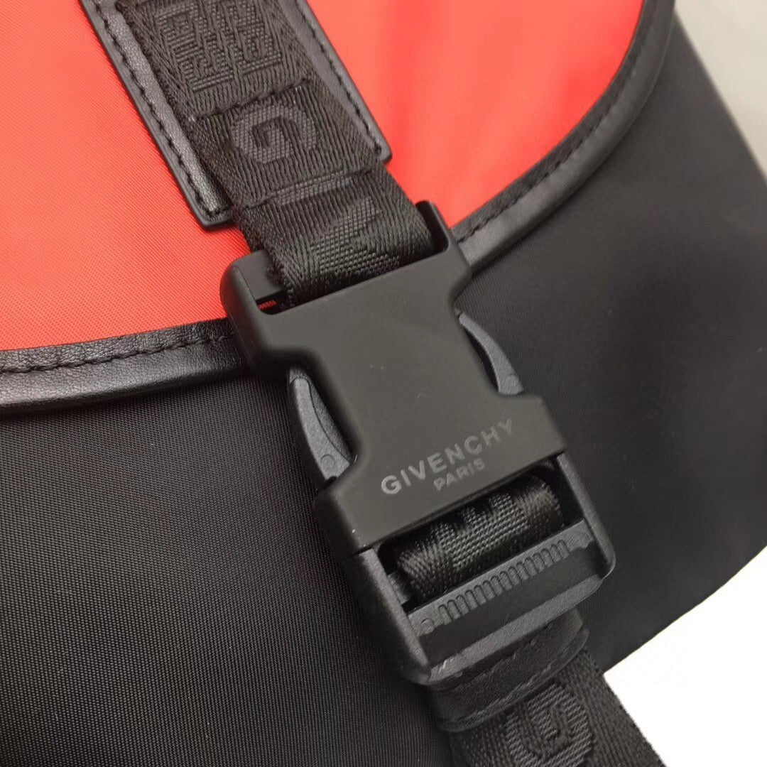 Givenchy Color - Block Nylon Backpack With Logo Strap And Pockets 29913-2