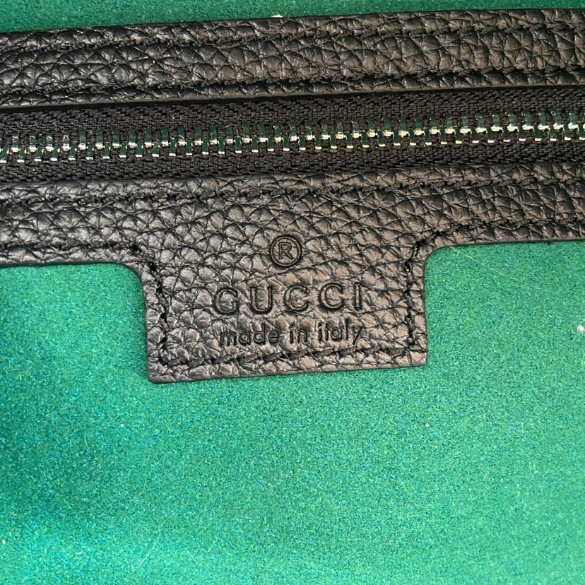 Elegant Black Gucci Backpack With Iconic GG Embossing For Timeless Luxury Style 819065