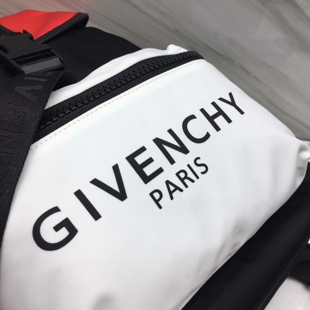Givenchy Color - Block Nylon Backpack With Logo Strap And Pockets 29913-2