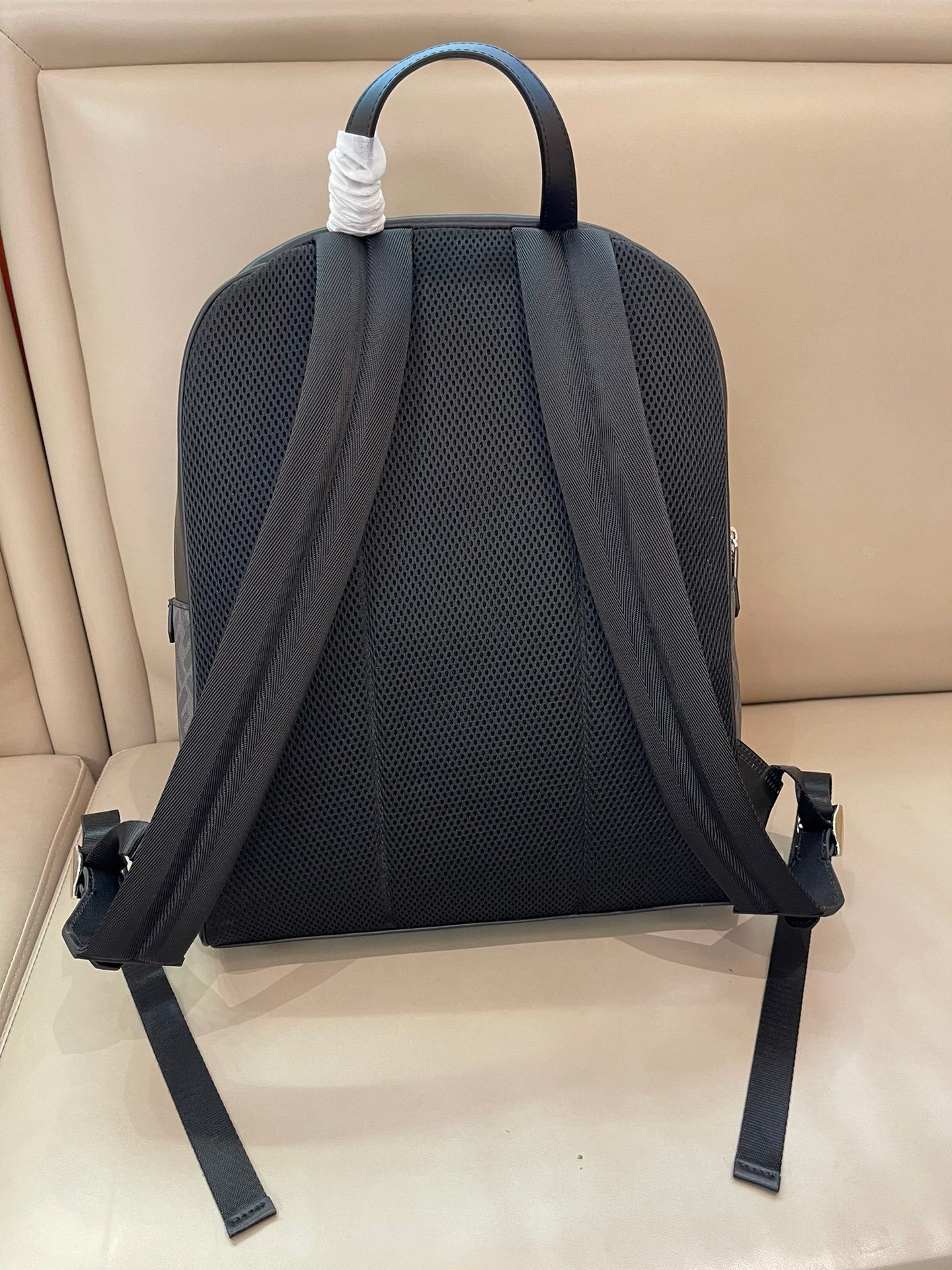 Trendy Fendi Backpack With Signature FF Pattern And Contrasting Yellow Accent 7VZ074