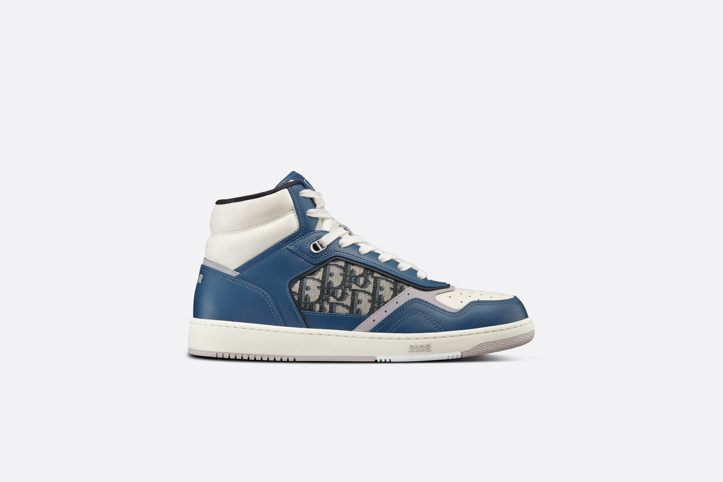 Dior Men's High Top Sneakers with Oblique Pattern and Adjustable Strap