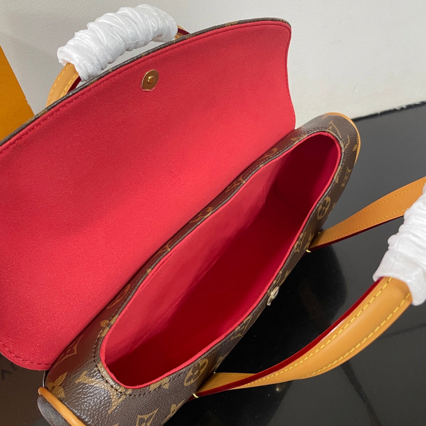 Classic Louis Vuitton Monogram Cylinder Handbag With Leather Handles And Timeless Design