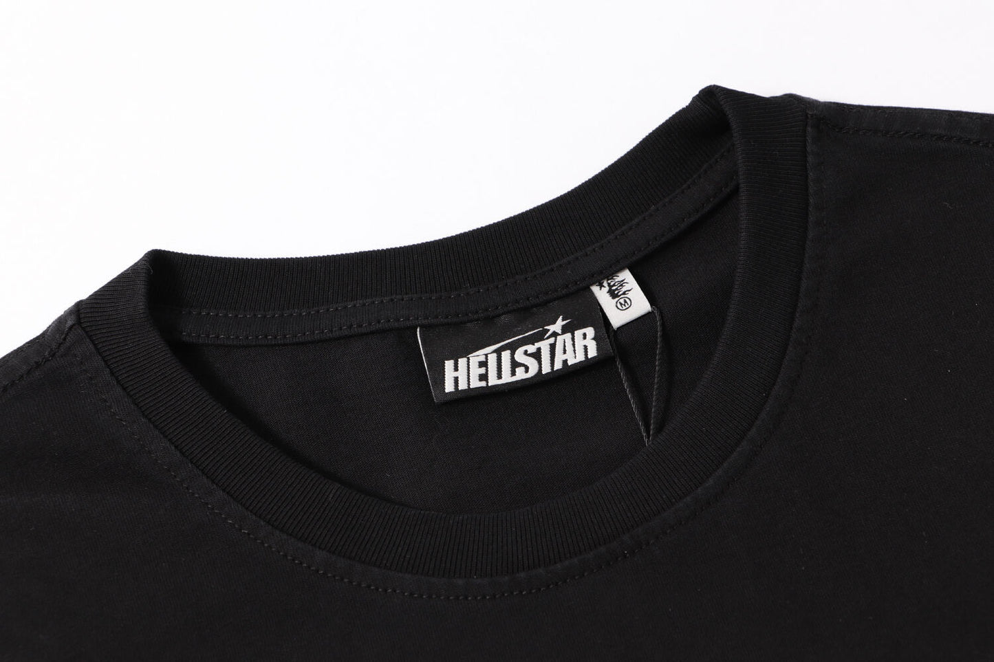 Hellstar Black T - Shirt With Eye Graphic Star And 1995 Print For Streetwear Fans
