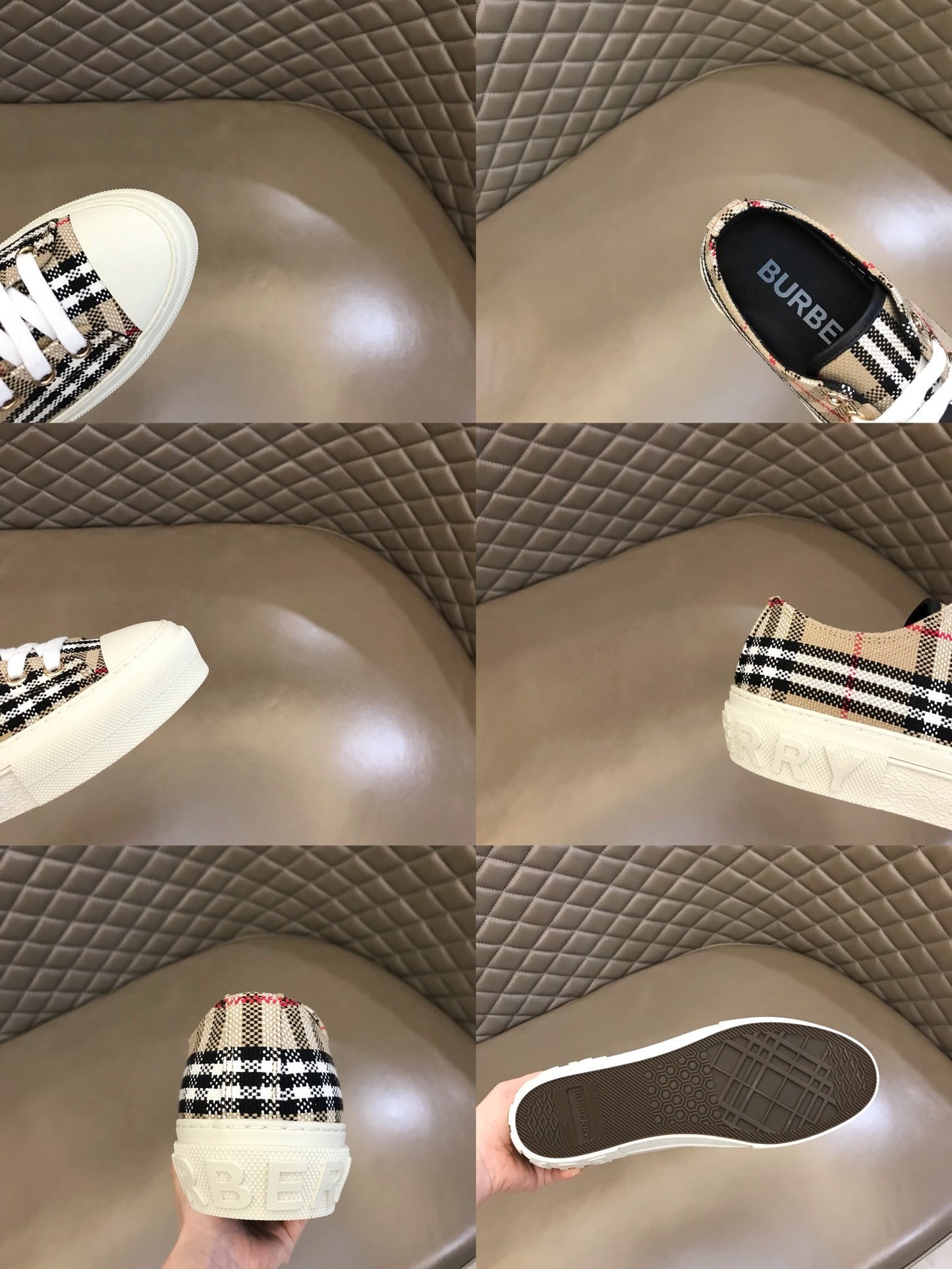 Burberry Unisex Classic Plaid Canvas Sneakers Fashionable Comfortable Footwear For Men And Women With Iconic Check Design