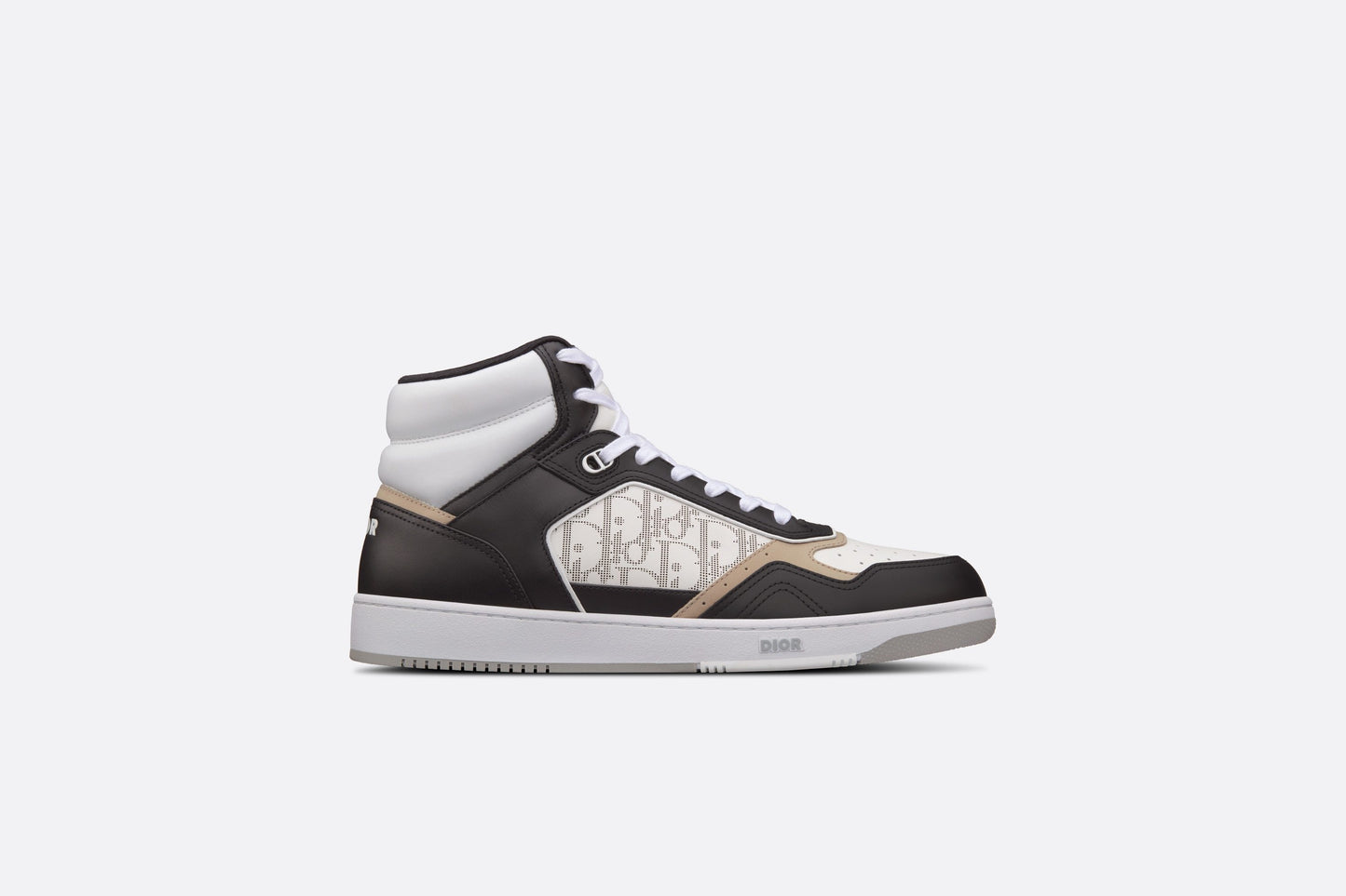 Dior Men's High Top Sneakers with Oblique Pattern and Adjustable Strap