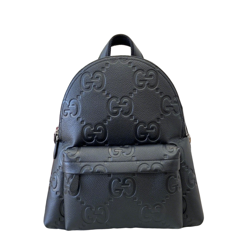 Elegant Black Gucci Backpack With Iconic GG Embossing For Timeless Luxury Style 819065
